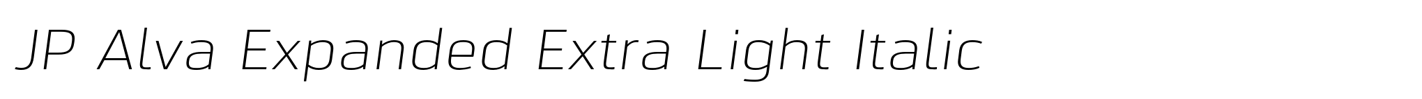 JP Alva Expanded Extra Light Italic image